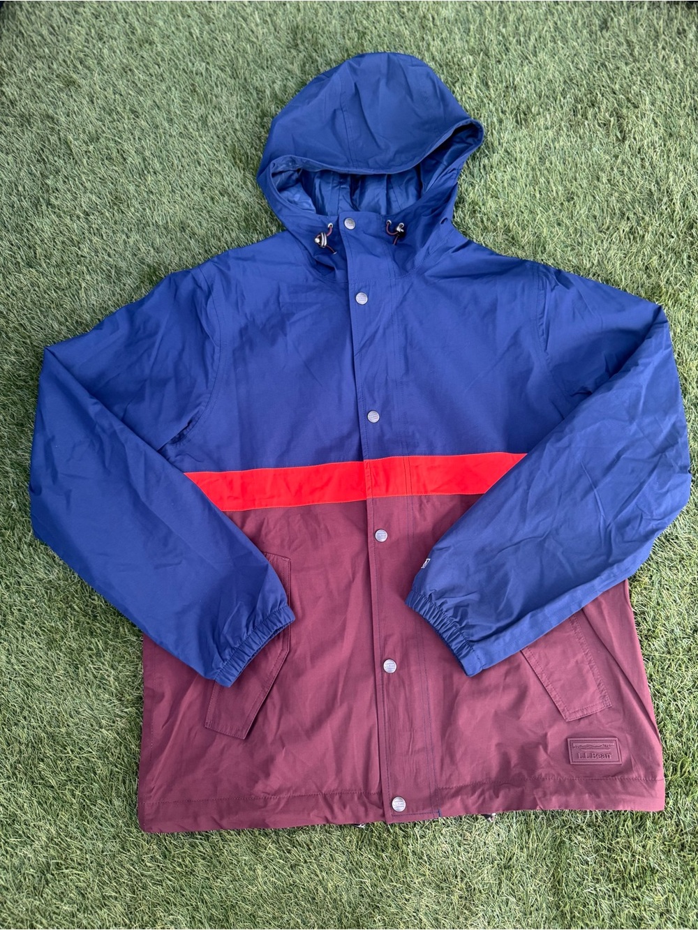 L.L.Bean Mountain Classic Rain Snap-Button with zip-up Jacket Medium